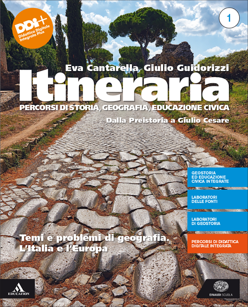 Cover of ITINERARIA VOLUME 1 - DALLA PREISTORIA A GIULIO CESARE + EDUCAZIONE CIVICA